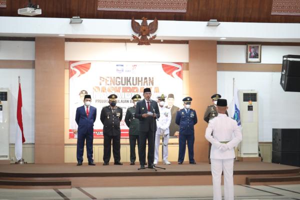 PJ Gubernur Ridwan Djamaluddin Kukuhkan Paskibraka Provinsi Babel Tahun 2022