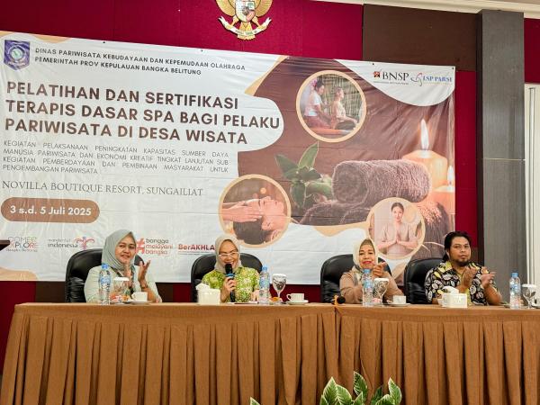 Disparbudkepora Pemprov Babel Latih Terapis Spa di Desa Wisata untuk Tingkatkan Daya Saing Pariwisata