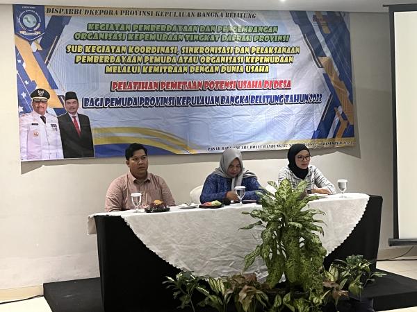 Penutupan Pelatihan Pemetaan Potensi Usaha di Desa bagi pemuda Bangka Belitung tahun 2023