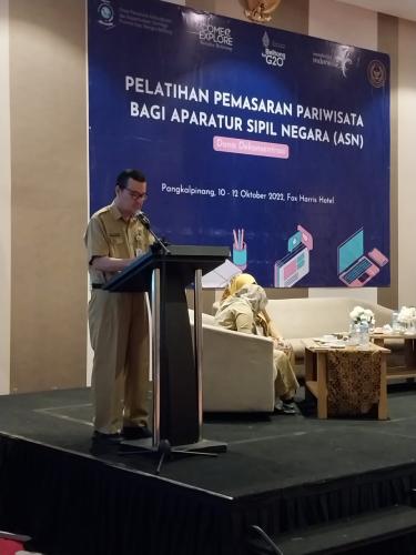 Lagi, Puluhan ASN Pemprov Babel Dilatih Pemasaran Pariwisata